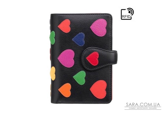 Кошелек женский Visconti LV4 Crush c RFID (Black-Multi Love)