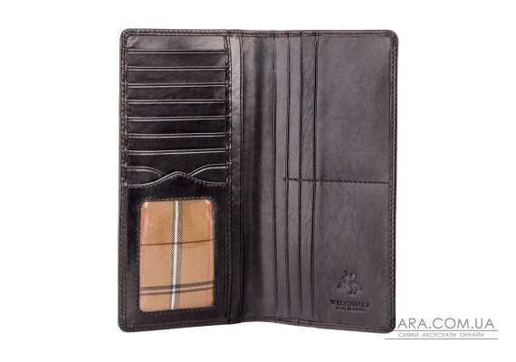 Кошелек мужской Visconti MZ6 Turin c RFID (Italian Black)