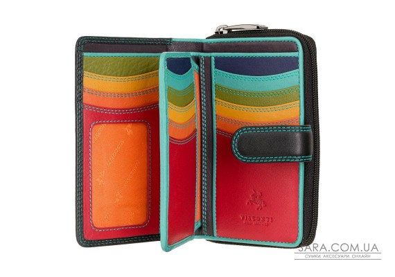 Кошелек женский Visconti R13 Carmelo c RFID (Black/Rhumba)
