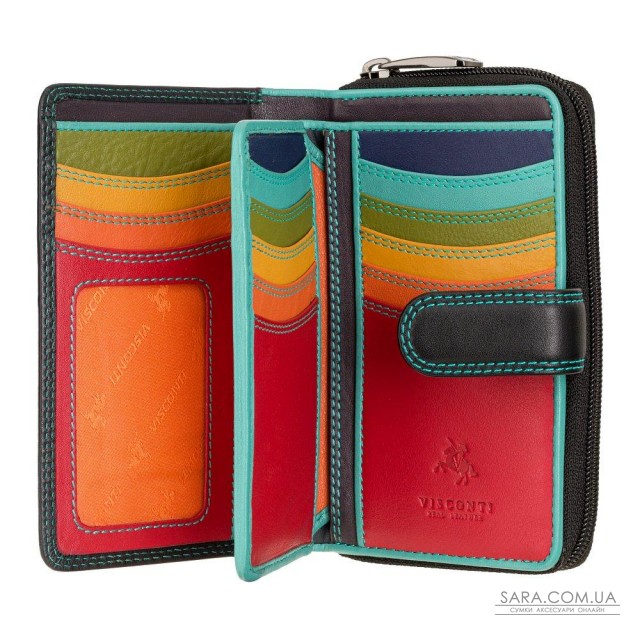 Кошелек женский Visconti R13 Carmelo c RFID (Black/Rhumba) Кошелек женский Visconti R13 Carmelo c RFID (Black/Rhumba)