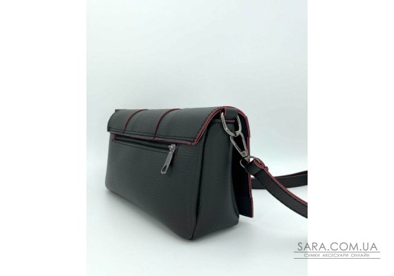 Жіноча сумка «Ірма» чорна з червоним WeLassie