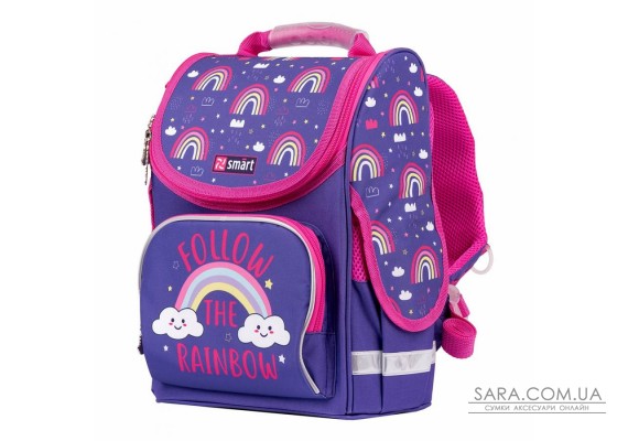 Рюкзак шкільний каркасний SMART PG-11 "Follow the rainbow", фіолетовий (557588)
