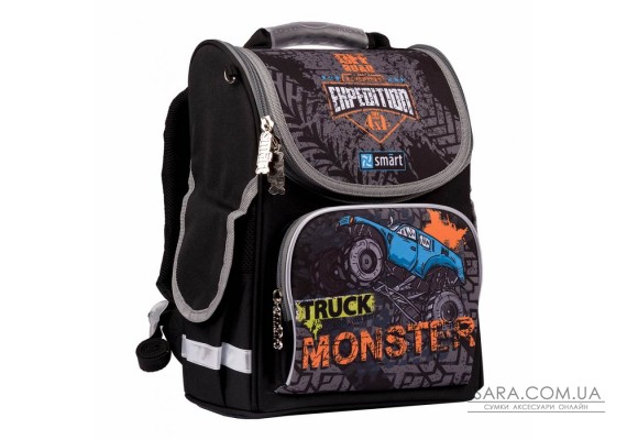 Рюкзак шкільний каркасний SMART PG-11 "Monster Truck", чорний (557020)