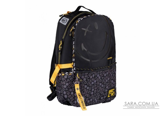 Рюкзак YES T-124 "Smiley World.Black&Yellow" (557870)