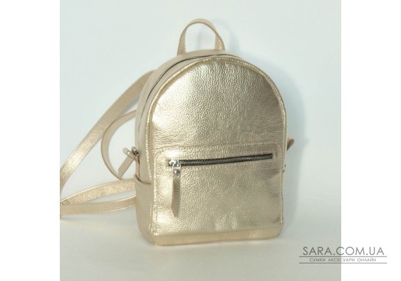 Жіночий шкіряний рюкзак B020110-gold золотий