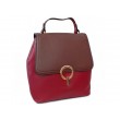 Рюкзак двоколірний червоно-коричневий Olivia Leather F-S-Y01-7002R