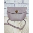 Сумка жіноча "Ліра" натуральна шкіра, сіро-бузкова плетінка Anko