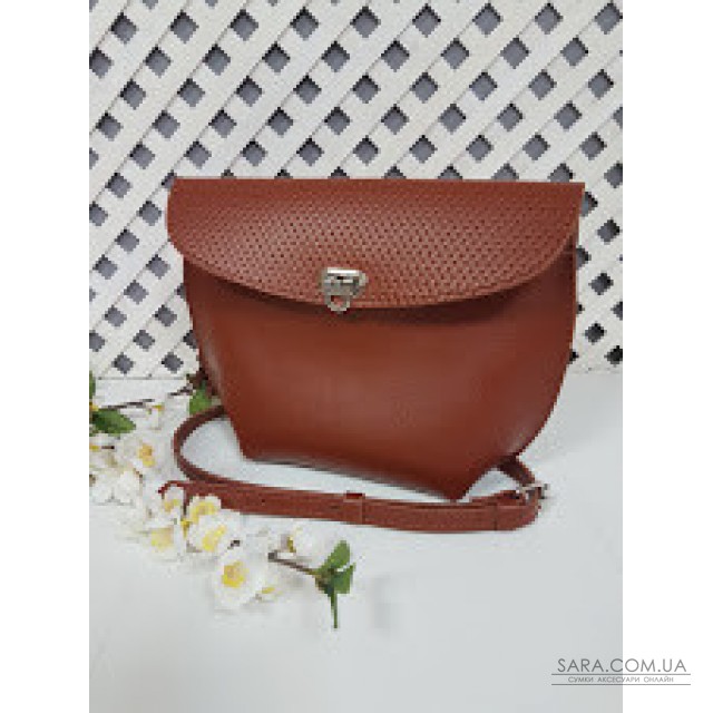 Сумка жіноча "Ліра" натуральна шкіра, гончарна глина клапан плетінка Anko Сумка жіноча "Ліра" натуральна шкіра, гончарна глина клапан плетінка Anko