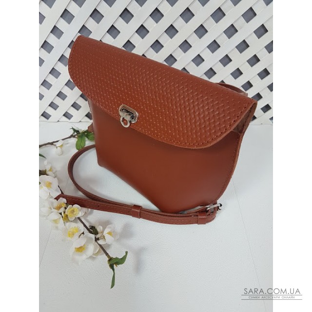 Сумка жіноча "Ліра" натуральна шкіра, гончарна глина клапан плетінка Anko Сумка жіноча "Ліра" натуральна шкіра, гончарна глина клапан плетінка Anko