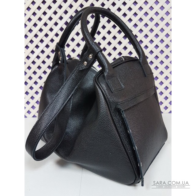 Сумка женская "Челси" натуральная кожа, черная флотар Anko Сумка женская "Челси" натуральная кожа, черная флотар Anko