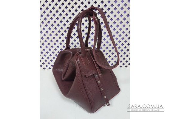 Сумка женская "Челси" натуральная кожа, бургунди флотар Anko