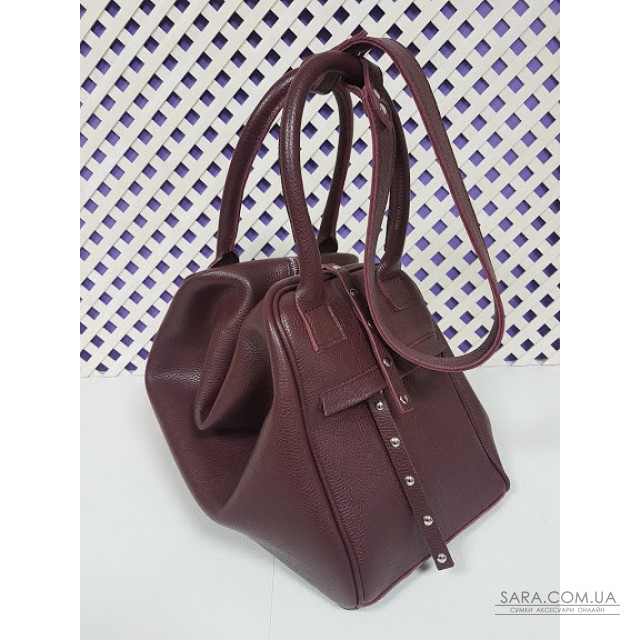 Сумка женская "Челси" натуральная кожа, бургунди флотар Anko Сумка женская "Челси" натуральная кожа, бургунди флотар Anko