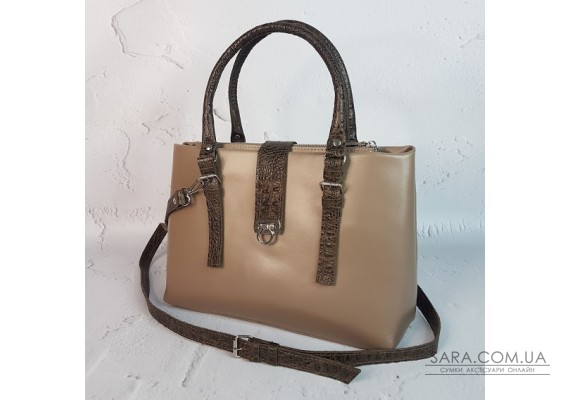 Сумка жіноча "Хлоя" натуральна шкіра, латте матова Anko