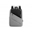 Сірий чоловічий рюкзак для ноутбука з чорною вставкою Tiding Bag BPT01-CV-ZQ2020G