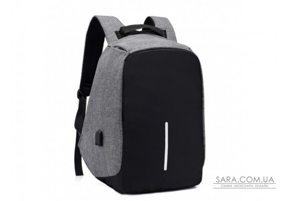 Текстильний сірий чоловічий рюкзак для ноутбука Tiding Bag BPT01-CV-9001G