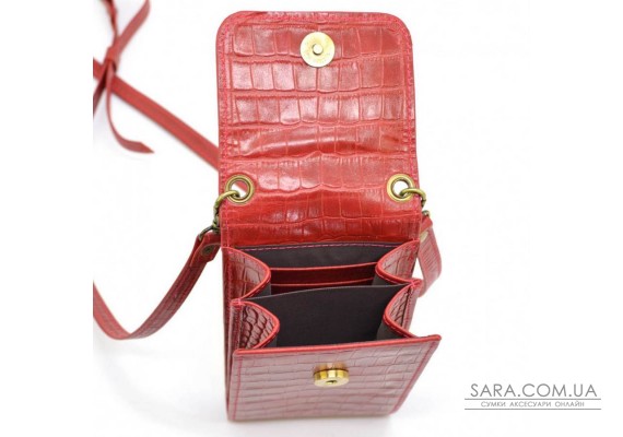 Шкіряна червона сумка-чохол панч REP3-2122-4lx TARWA