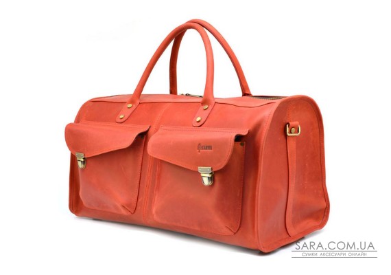 Дорожня шкіряна сумка Червона TARWA RR-5664-4lx