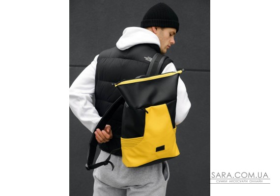 Мужской рюкзак ролл Sambag RollTop X Черный с желтым