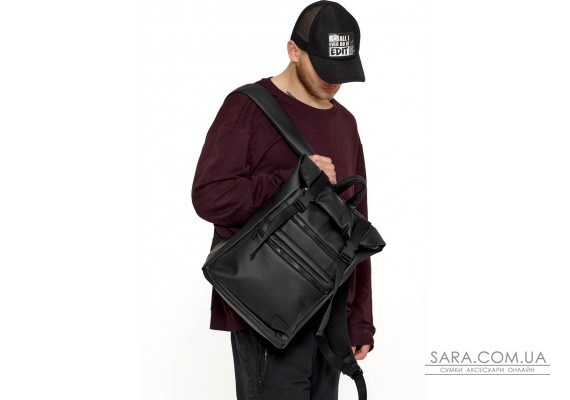 Чоловічий рюкзак ролл Sambag  RollTop Zard чорний