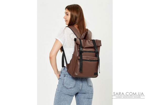 Женский рюкзак ролл Sambag RollTop Zard шоколадный