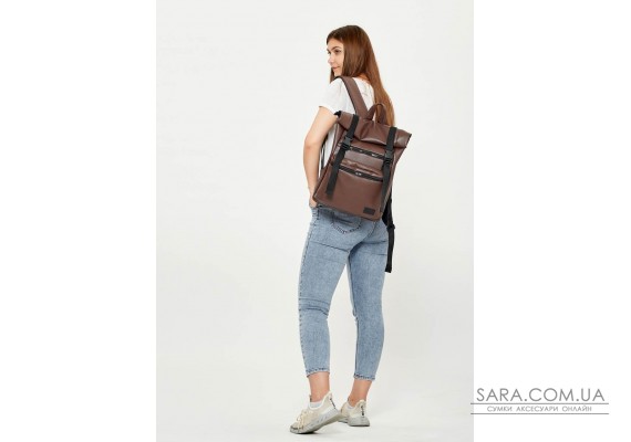 Женский рюкзак ролл Sambag RollTop Zard шоколадный