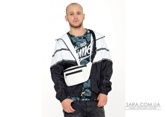 Женская поясная сумка бананка Sambag Tirso белая