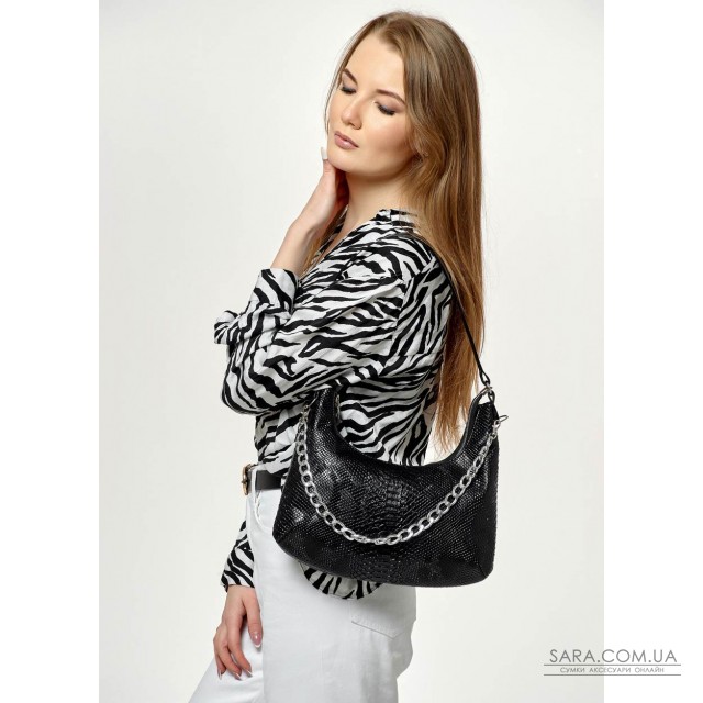 Женская сумка лодочка Sambag принт крокодила Женская сумка лодочка Sambag принт крокодила