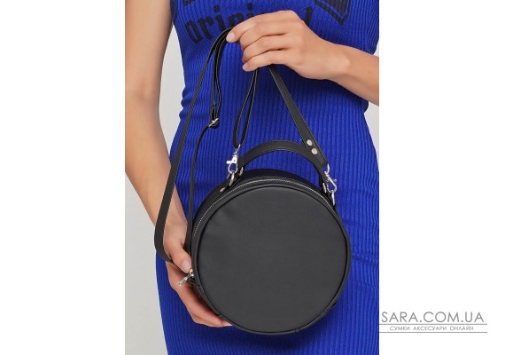Жіноча кругла сумка Sambag Bale чорна
