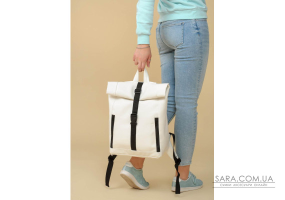 Жіночий рюкзак Sambag RollTop One білий