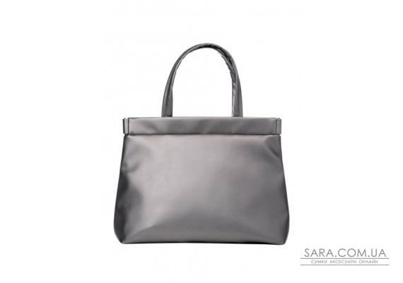 Жіноча велика сумка Sambag Shopper silver dark