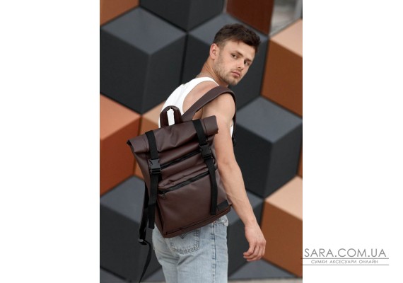 Мужской рюкзак ролл Sambag RollTop Zard шоколадный