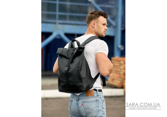 Мужской рюкзак ролл Sambag RollTop LZT чорний