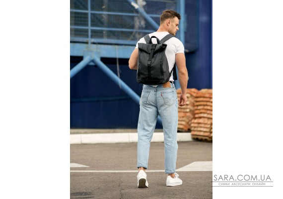 Мужской рюкзак ролл Sambag RollTop LZT чорний