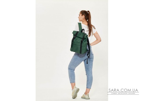 Женский рюкзак ролл Sambag RollTop Milton зеленый