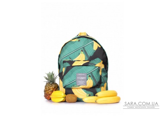 Рюкзак POOLPARTY з тропічним принтом (backpack-bananas)