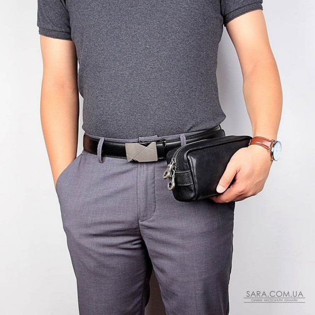 Шкіряний несесер, косметичка, органайзер чорний John McDee C013A Шкіряний несесер, косметичка, органайзер чорний John McDee C013A