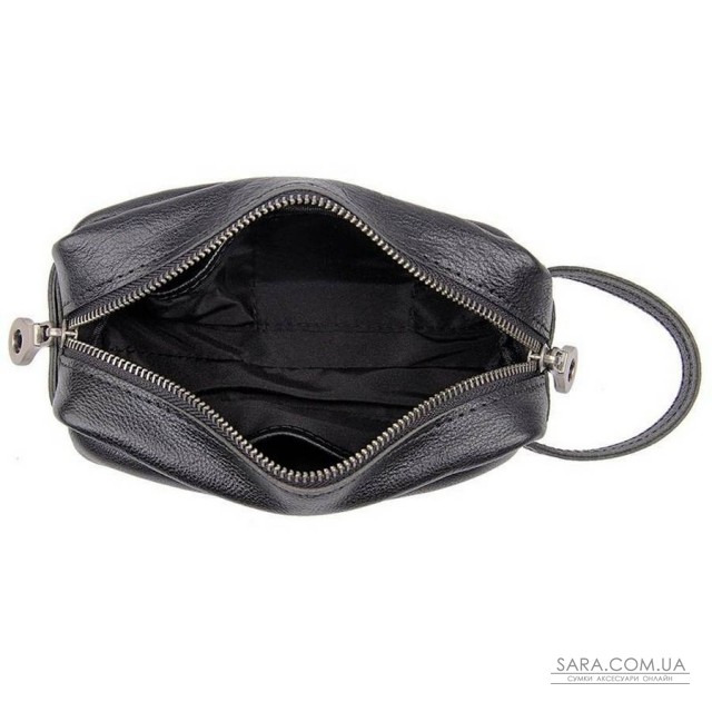 Шкіряний несесер, косметичка, органайзер чорний John McDee C013A Шкіряний несесер, косметичка, органайзер чорний John McDee C013A