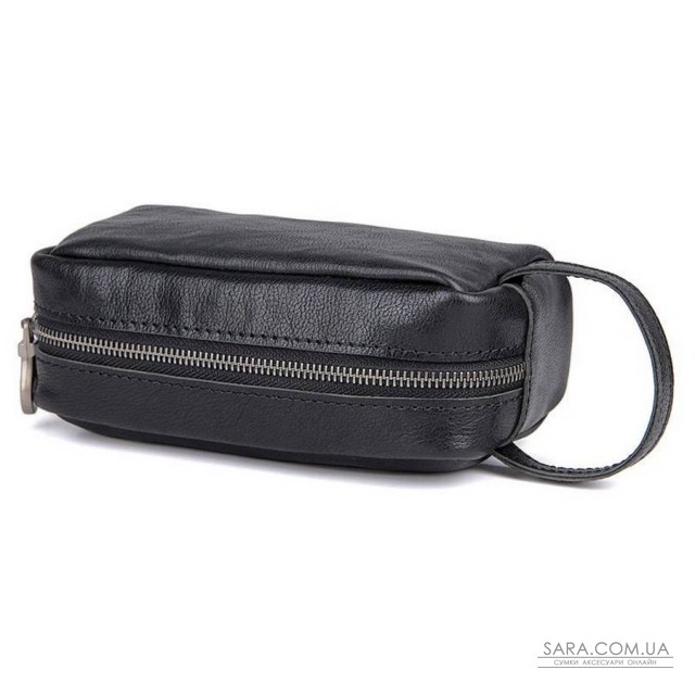 Шкіряний несесер, косметичка, органайзер чорний John McDee C013A Шкіряний несесер, косметичка, органайзер чорний John McDee C013A