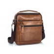 Мессенджер с ручкой для переноски коричневый Tiding Bag A25F-S-8205-1C