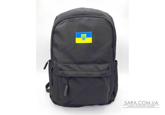 Великий тканинний рюкзак з нашивкою чорний WeLassie