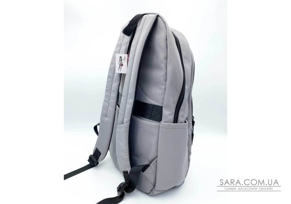 Великий тканинний рюкзак з нашивкою сірий WeLassie