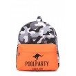 Рюкзак жіночий POOLPARTY Mini камуфляжний (mini-camo-orange)