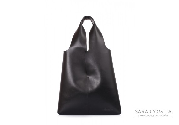 Жіноча сумка-шоппер зі штучної шкіри POOLPARTY Amore чорна (amore-pu-black)