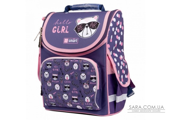 Рюкзак шкільний каркасний  Smart PG-11 Hello, girl!