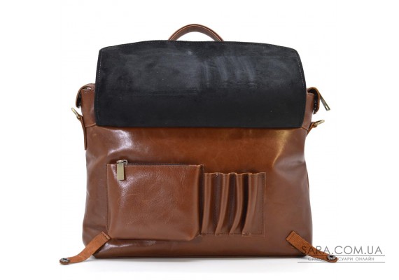 Кожаная мужская сумка цвета хеннесси TARWA GB-7120-3md