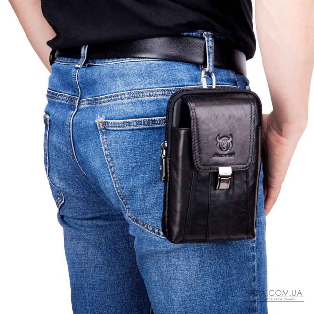 Чохол на пояс, сумка крос-боді чорна Bull T1600A Чохол на пояс, сумка крос-боді чорна Bull T1600A