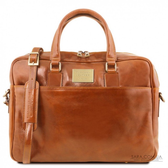 Кожаный портфель для ноутбука с передним карманом Tuscany Leather Urbino TL141241 Кожаный портфель для ноутбука с передним карманом Tuscany Leather Urbino TL141241