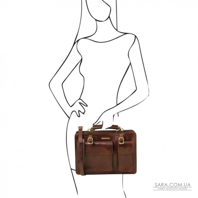 Кожаная сумка портфель Tuscany Tania TL141269 большая модель Кожаная сумка портфель Tuscany Tania TL141269 большая модель