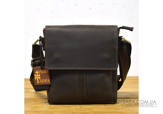 Шкіряна чоловіча сумка через плече коричнева TARWA RC-5447-4sa