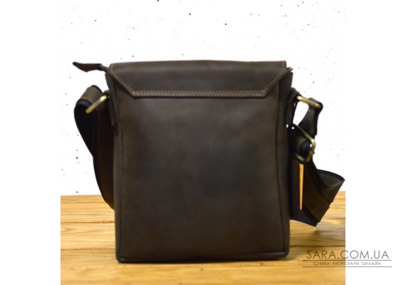 Кожаная мужская сумка через плечо коричневая TARWA RC-5447-4sa